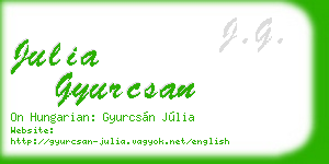 julia gyurcsan business card